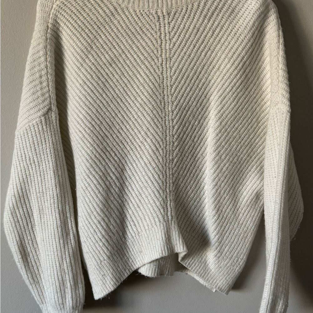 Express Cream Cowl Neck Sweater